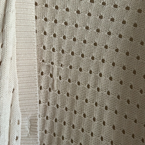 Torrid Cream Open Cable Knit Button Down Drop Shoulder Boyfriend Cardigan 3X - Picture 13 of 14